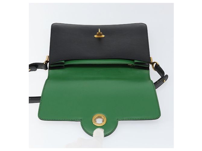 LOUIS VUITTON Borsa a Spalla Epi Free Run Verde Nero M52414 LV Auth bs30895 - vista 20