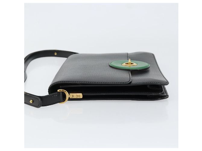 LOUIS VUITTON Borsa a Spalla Epi Free Run Verde Nero M52414 LV Auth bs30895 - vista 4