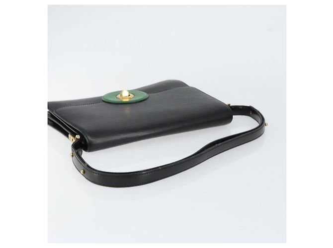 LOUIS VUITTON Borsa a Spalla Epi Free Run Verde Nero M52414 LV Auth bs30895 - vista 7