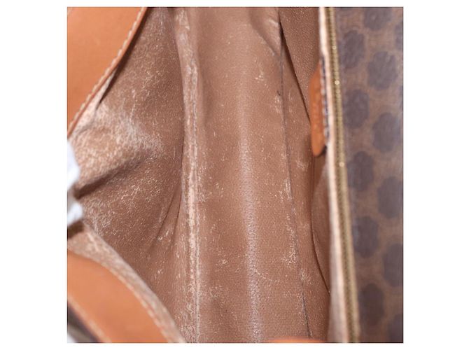 Céline CELINE Macadam Canvas Shoulder Bag PVC Leather Brown Gold Auth bs31207 Golden - view 11