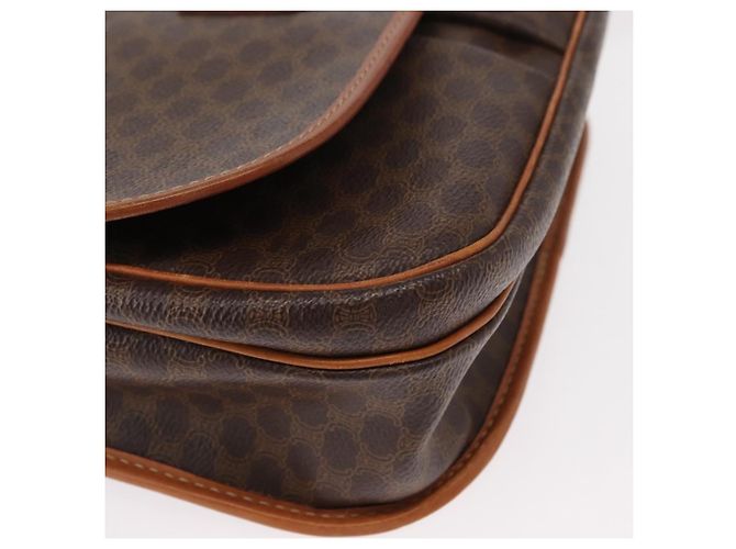 Céline CELINE Macadam Canvas Shoulder Bag PVC Leather Brown Gold Auth bs31207 Golden - view 14
