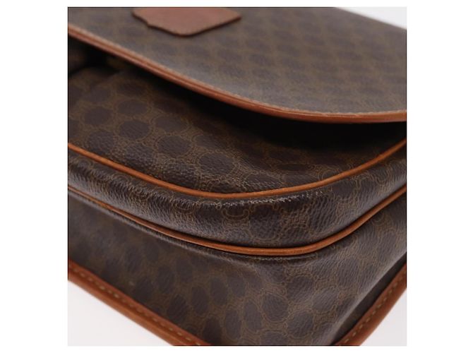 Céline CELINE Macadam Canvas Shoulder Bag PVC Leather Brown Gold Auth bs31207 Golden - view 15