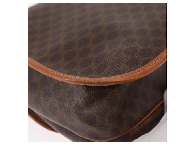 Céline CELINE Macadam Canvas Shoulder Bag PVC Leather Brown Gold Auth bs31207 Golden - view 16