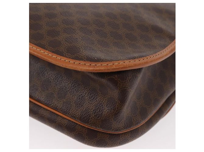 Céline CELINE Macadam Canvas Shoulder Bag PVC Leather Brown Gold Auth bs31207 Golden - view 17