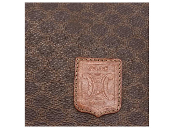 Céline CELINE Macadam Canvas Shoulder Bag PVC Leather Brown Gold Auth bs31207 Golden - view 18