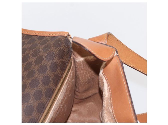 Céline CELINE Macadam Canvas Shoulder Bag PVC Leather Brown Gold Auth bs31207 Golden - view 21