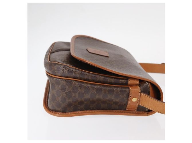 Céline CELINE Macadam Canvas Shoulder Bag PVC Leather Brown Gold Auth bs31207 Golden - view 3