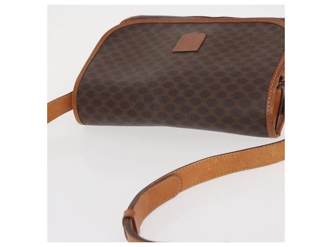Céline CELINE Macadam Canvas Shoulder Bag PVC Leather Brown Gold Auth bs31207 Golden - view 6