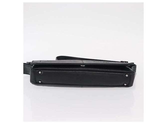 Borsa a Spalla CHANEL in Pelle di Agnello Nera con CC Argento Auth bs30993 Nero - vista 5