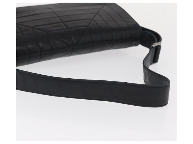 Borsa a Spalla CHANEL in Pelle di Agnello Nera con CC Argento Auth bs30993 Nero - vista 7
