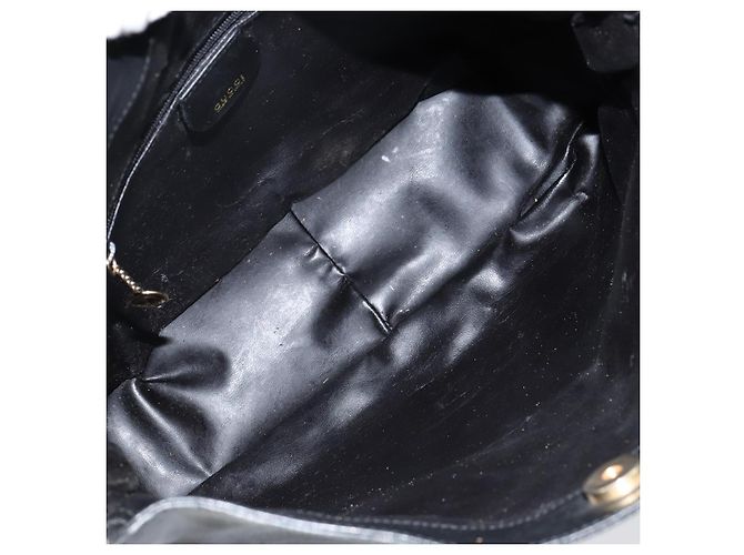 Borsa a mano in pelle Gucci Bamboo Nera Oro 001 0166 1638 Auth BA7790 Nero D'oro - vista 10
