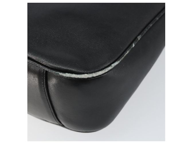 Borsa a mano in pelle Gucci Bamboo Nera Oro 001 0166 1638 Auth BA7790 Nero D'oro - vista 9