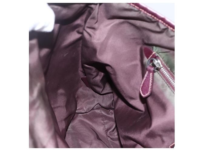 Borsa Tote Prada in nylon rosa argento Auth bs31047 - vista 20
