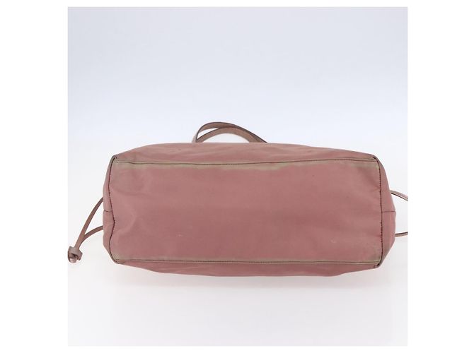 Borsa Tote Prada in nylon rosa argento Auth bs31047 - vista 5