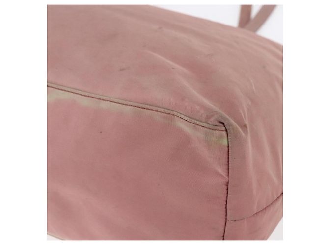 Borsa Tote Prada in nylon rosa argento Auth bs31047 - vista 9