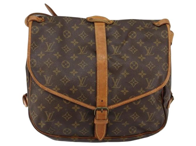 LOUIS VUITTON Borsa a Spalla Monogram Saumur 35 M42254 LV Auth 152126 Monogramma - vista 13