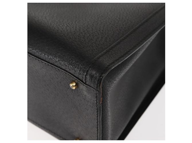 Borsa a mano in pelle nera GUCCI Bamboo Auth ep11149 Nero - vista 14