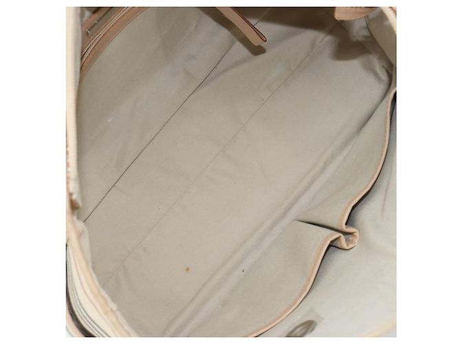 Burberry Tote Bag aus Leinwand in Elfenbein Silber authentisch hk3108 Roh - Ansicht 12