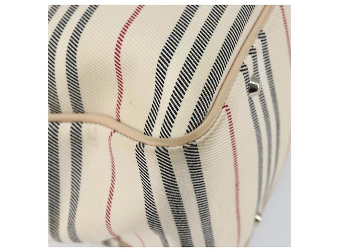 Burberry Tote Bag aus Leinwand in Elfenbein Silber authentisch hk3108 Roh - Ansicht 16