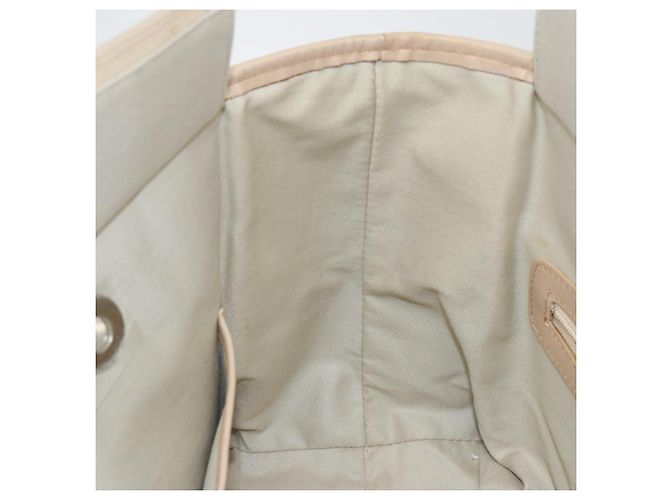 Burberry Tote Bag aus Leinwand in Elfenbein Silber authentisch hk3108 Roh - Ansicht 20