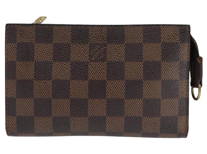 LOUIS VUITTON Pochette Marais Damier Ebene Pouch LV Auth 146456 - vista 13