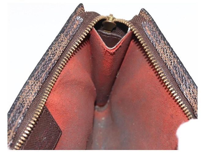 LOUIS VUITTON Pochette Marais Damier Ebene Pouch LV Auth 146456 - vista 18