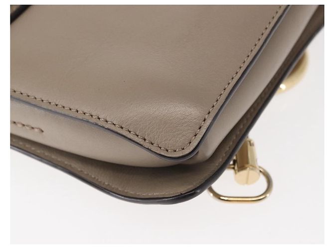 Chloé Borsa a Spalla Chloe Fay in Pelle Scamosciata Beige Oro Auth BA6627 D'oro - vista 16