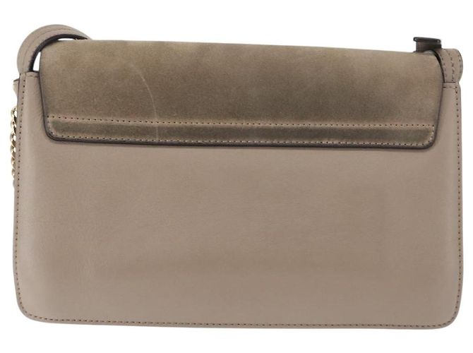Chloé Borsa a Spalla Chloe Fay in Pelle Scamosciata Beige Oro Auth BA6627 D'oro - vista 2
