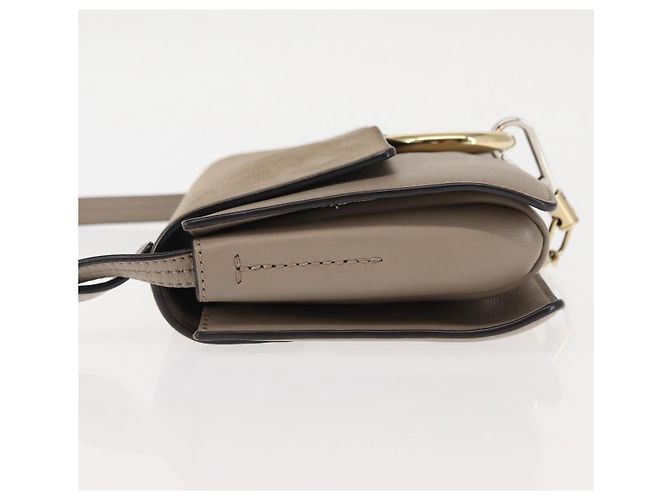 Chloé Borsa a Spalla Chloe Fay in Pelle Scamosciata Beige Oro Auth BA6627 D'oro - vista 4