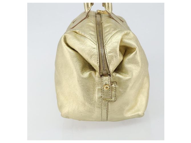 Borsa Boston Mini Easy in pelle dorata Auth BA6609 di SAINT LAURENT D'oro - vista 3
