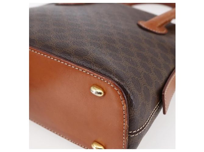 Céline Borsa a mano in tela Macadam CELINE in pelle PVC 2 in 1 marrone Auth BA6720 - vista 15