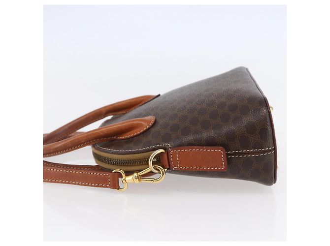 Céline Borsa a mano in tela Macadam CELINE in pelle PVC 2 in 1 marrone Auth BA6720 - vista 3