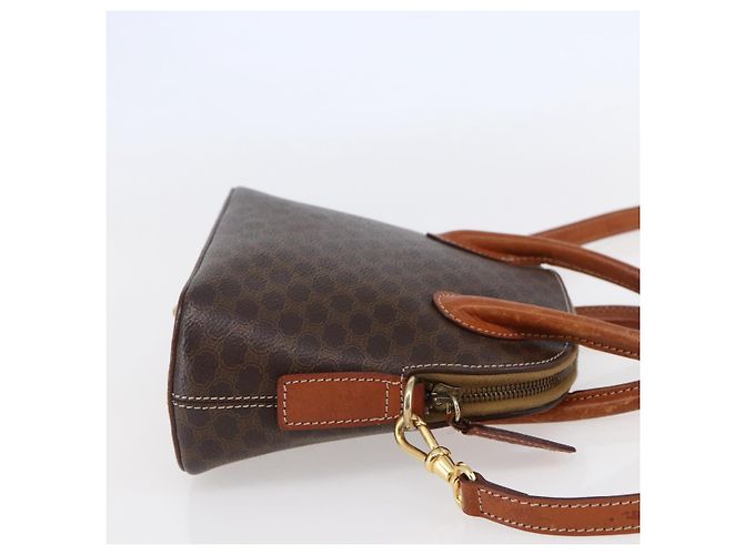 Céline Borsa a mano in tela Macadam CELINE in pelle PVC 2 in 1 marrone Auth BA6720 - vista 4
