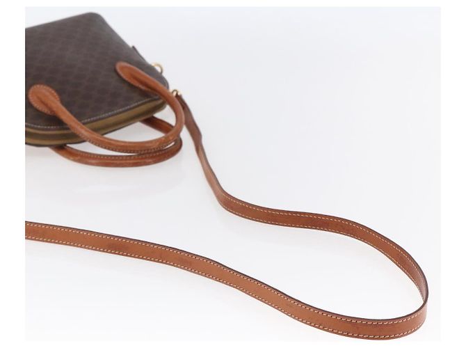 Céline Borsa a mano in tela Macadam CELINE in pelle PVC 2 in 1 marrone Auth BA6720 - vista 8