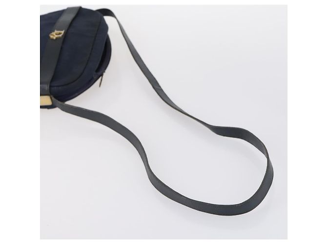 Borsa Honeycomb in pelle e nylon 4 pezzi Christian Dior Rosso Nero Blu Marino Auth bs29565 Blu navy - vista 20