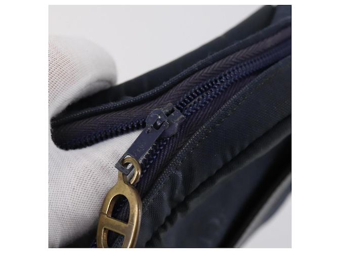Borsa Honeycomb in pelle e nylon 4 pezzi Christian Dior Rosso Nero Blu Marino Auth bs29565 Blu navy - vista 22
