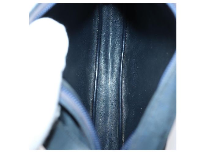 Borsa Honeycomb in pelle e nylon 4 pezzi Christian Dior Rosso Nero Blu Marino Auth bs29565 Blu navy - vista 23