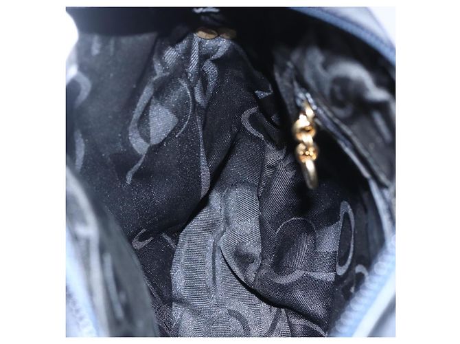 Borsa a Spalla Vala in Pelle Blu Navy e Oro Auth BA7981 di Salvatore Ferragamo D'oro - vista 20