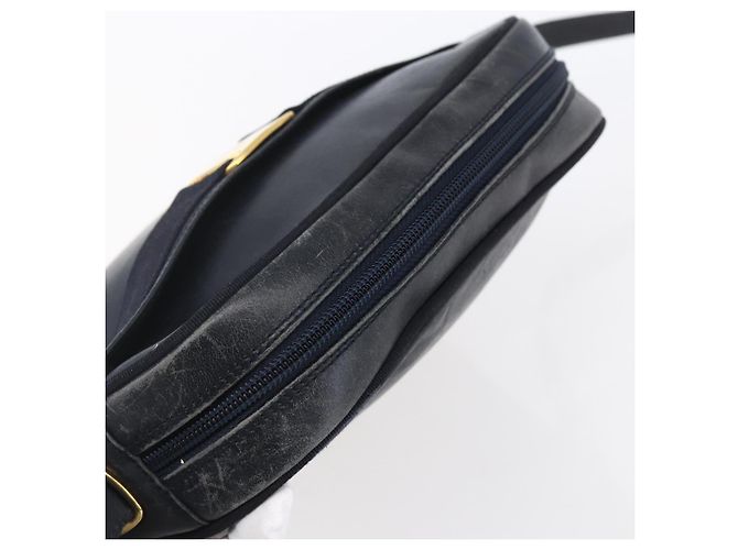 Borsa a Spalla Vala in Pelle Blu Navy e Oro Auth BA7981 di Salvatore Ferragamo D'oro - vista 6