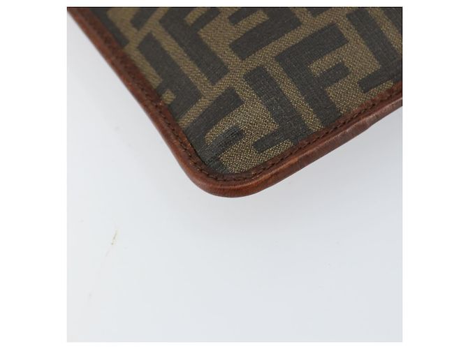 FENDI Zucca Canvas Shoulder Bag PVC Black Brown Auth am9623 - view 15