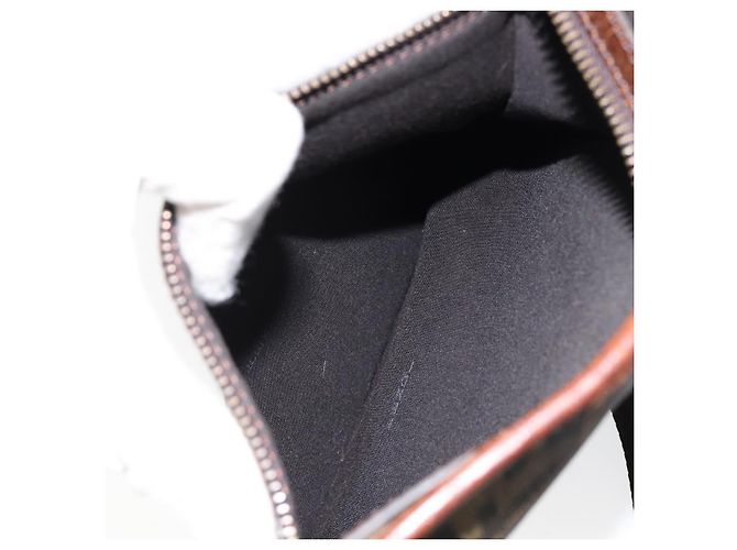 FENDI Zucca Canvas Shoulder Bag PVC Black Brown Auth am9623 - view 22