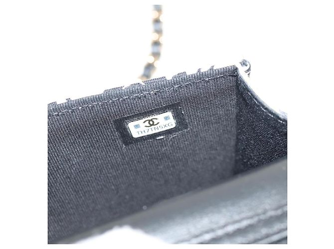CHANEL Borsa a Spalla Matelassé Catena Satin Beige Oro CC Auth 145067SAM D'oro - vista 11