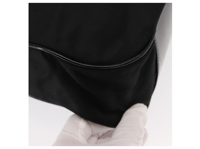 Borsa a mano in nylon Gucci Bamboo 2 vie nera argento 001 0166 1577 Auth BA5807 Nero - vista 17