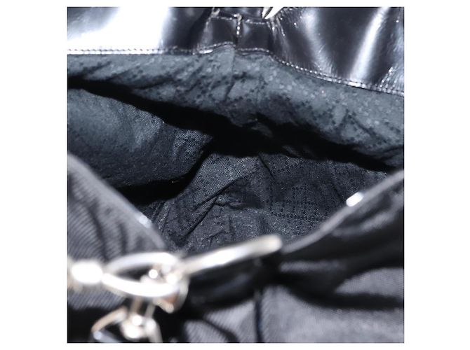 Borsa a mano in nylon Gucci Bamboo 2 vie nera argento 001 0166 1577 Auth BA5807 Nero - vista 19