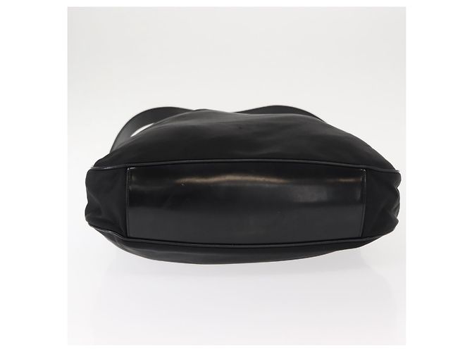 Borsa a mano in nylon Gucci Bamboo 2 vie nera argento 001 0166 1577 Auth BA5807 Nero - vista 5