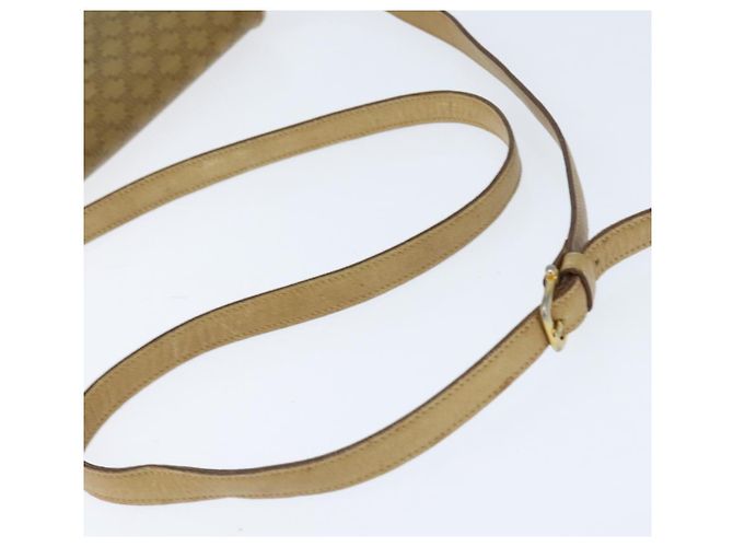Céline Borsa a Spalla in Tela Macadam CELINE Beige Oro Auth 150067 D'oro - vista 7