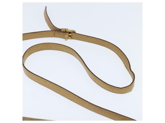 Céline Borsa a Spalla in Tela Macadam CELINE Beige Oro Auth 150067 D'oro - vista 8
