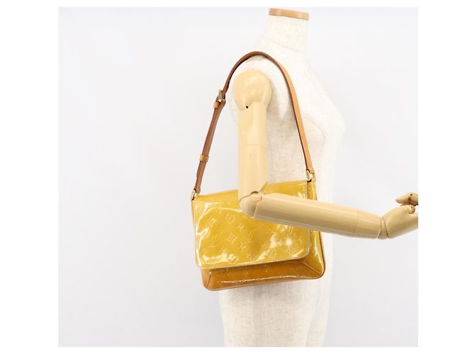 LOUIS VUITTON Borsa Thompson Street Monogram Vernis Beige M91301 LV Auth 149162 - vista 21