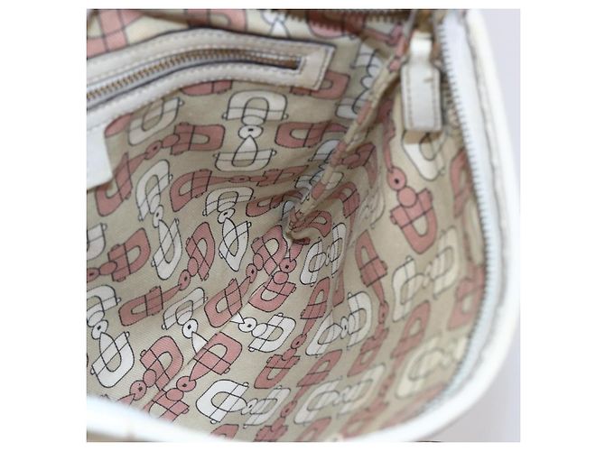Borsa a Spalla Gucci GG Canvas Sherry Line Beige Oro 144388 Auth 148841 D'oro - vista 20