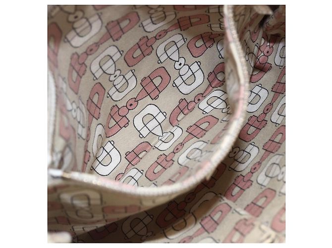 Borsa a Spalla Gucci GG Canvas Sherry Line Beige Oro 144388 Auth 148841 D'oro - vista 22